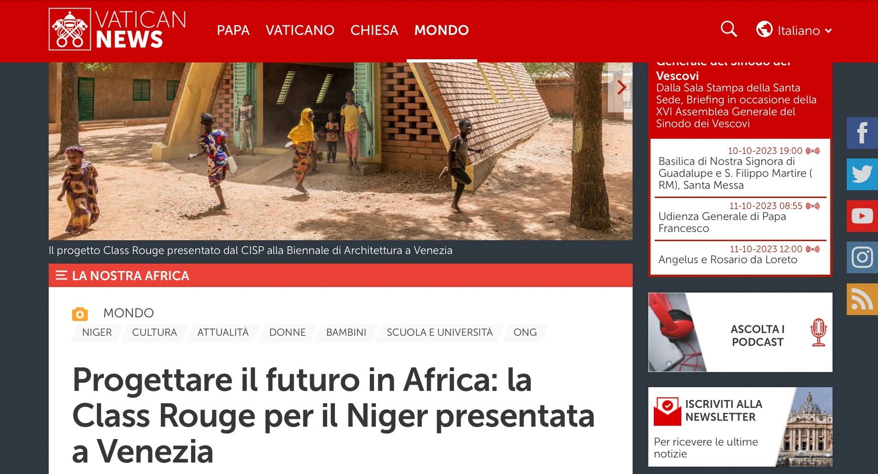 Progettare il futuro in Africa: la Class Rouge per il Niger  ... Immagine 1